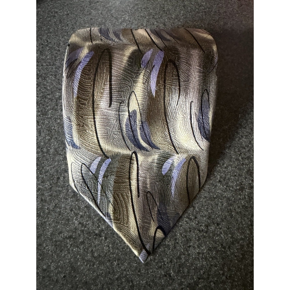 Jerry Garcia Northern Lights Limited Edition 42 Silk Tie Abstract Gray Blue